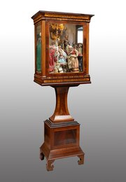 Neapolitan Smith Display Case With Nativity Scene.
