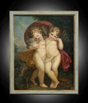 Neoclassical Oil On Panel Painting. France, 18th C