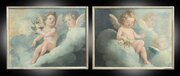 Pair of French oil paintings on canvas 19th centu