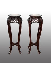 Pair Of Boxwood Pedestals, Early 20th Century.