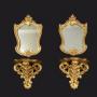 Pair Of Shelves With Mirrors. 19th Century.