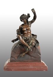 Patinated Bronze Sculpture. France, 19th Century.