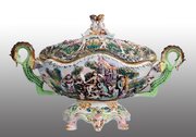 Polychrome Capodimonte Porcelain Tureen. XX.C