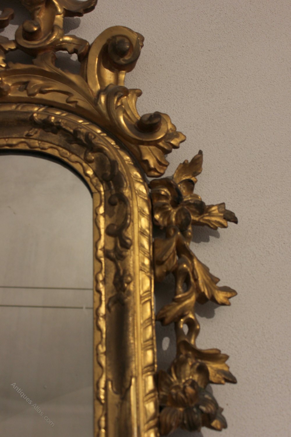 Antiques Atlas Roman Mirror In Gilded And Carved Wood. XIX C.