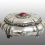 Silver jewelry box. 20th century Italy.