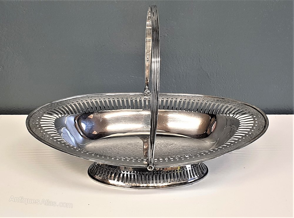 Antiques Atlas Antique Silver Bread Basket With Swing Handle