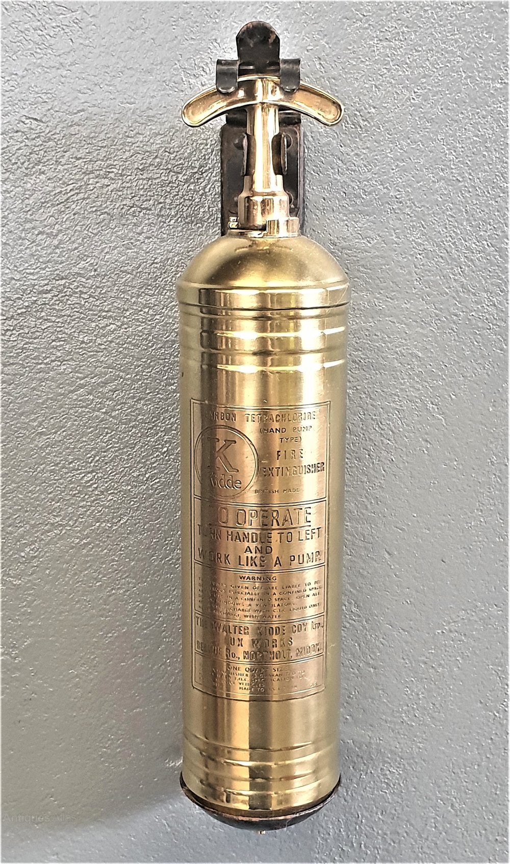 Antiques Atlas Brass Fire Extinguisher