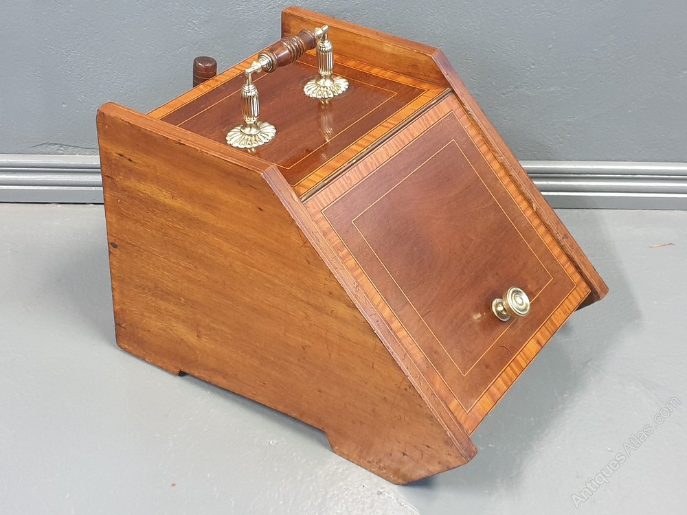 Antiques Atlas Edwardian Mahogany Coal Scuttle / Coal Box