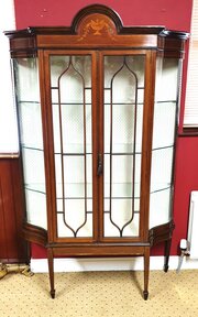 Edwardian Mahogany Display Cabinet.