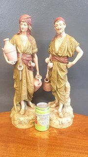 Large Pair Of Royal Dux Figures.