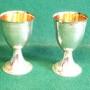 Pair Irish Silver Chalices.
