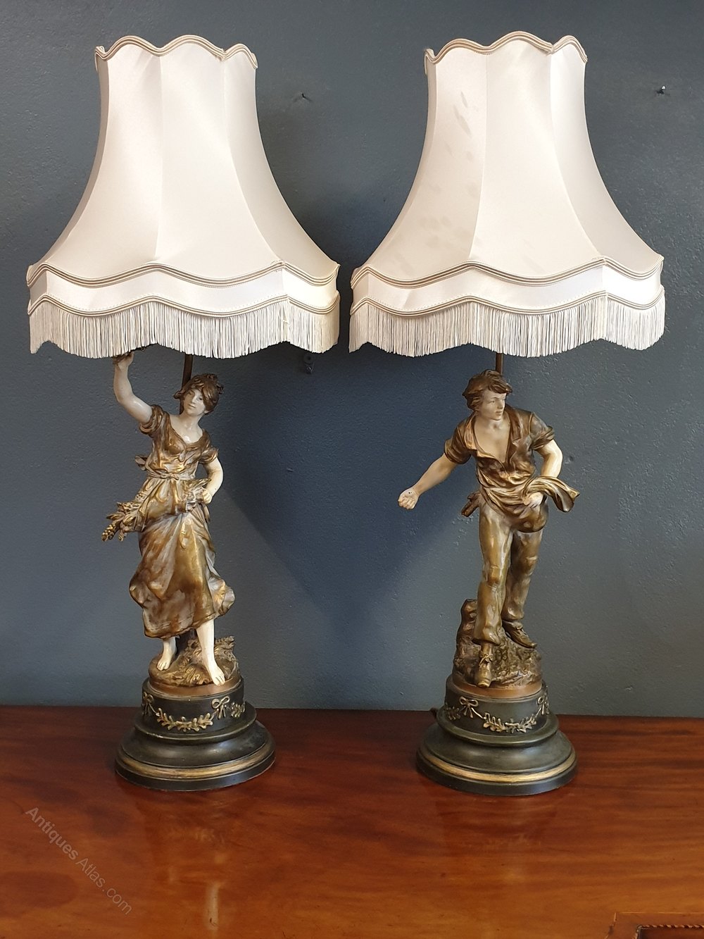 Antiques Atlas Pair Electric Table Lamps