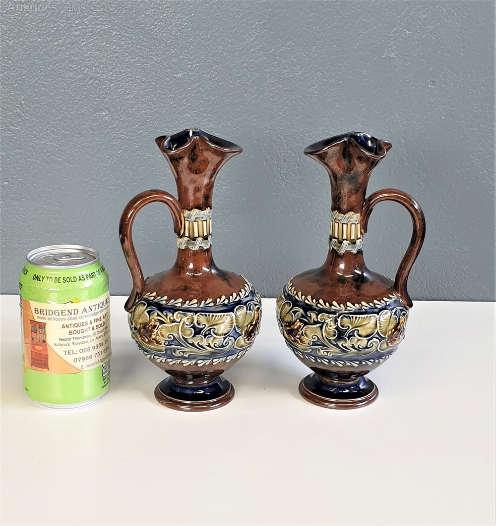 Antiques Atlas Pair Of Doulton Lambeth Vases
