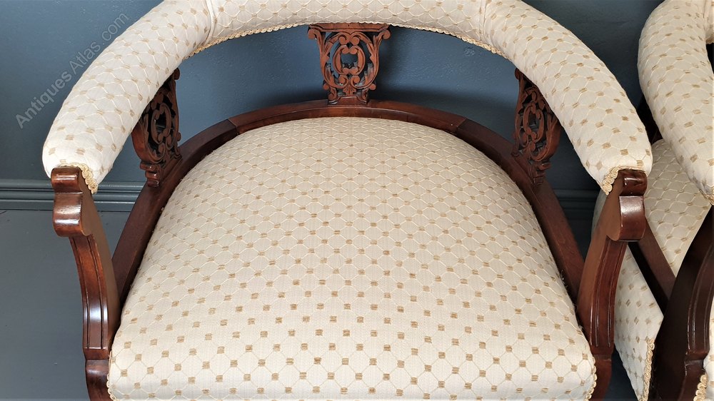 Pair Of Victorian Mahogany Tub Chairs Antiques Atlas