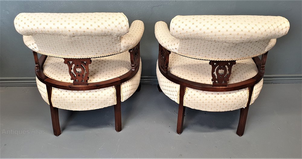 Pair Of Victorian Mahogany Tub Chairs Antiques Atlas