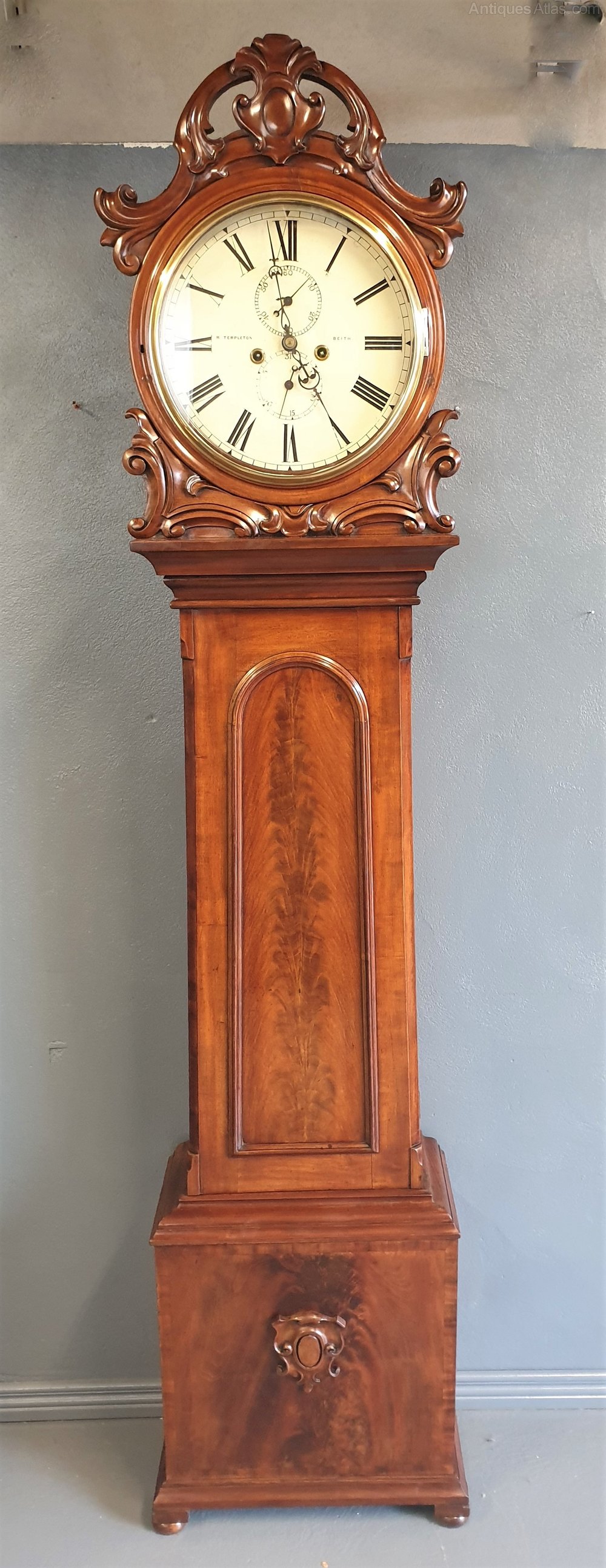 Antiques Atlas Scottish Manogany Longcase Grandfather Clock