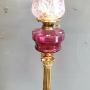 Victorian Ruby Glass Oil Lamp