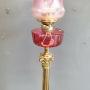 Victorian Ruby Glass Oil Lamp.