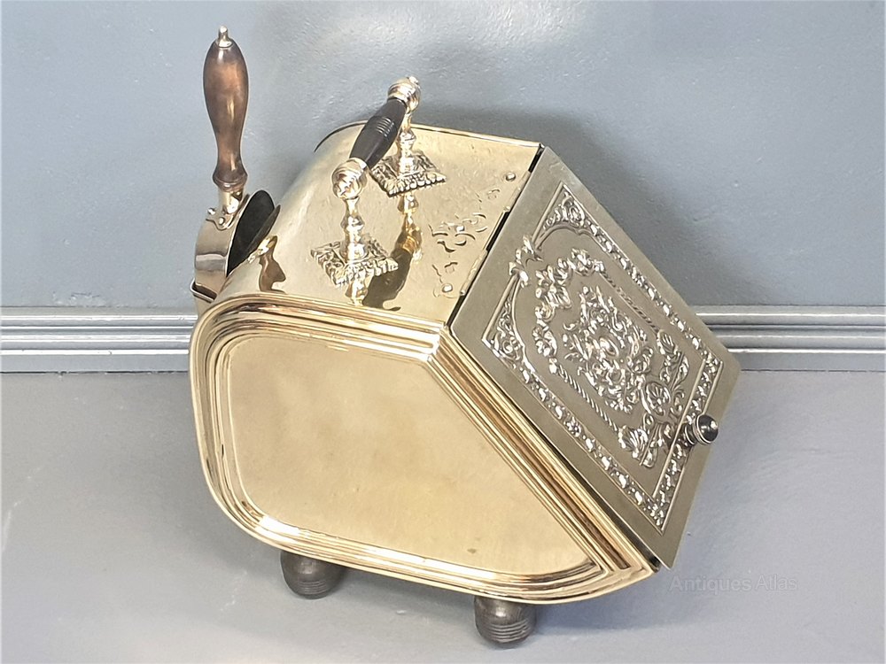 Antiques Atlas Victorian Brass Coal Scuttle / Bin