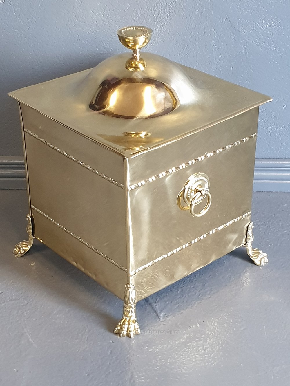 Antiques Atlas Victorian Brass Coal Box