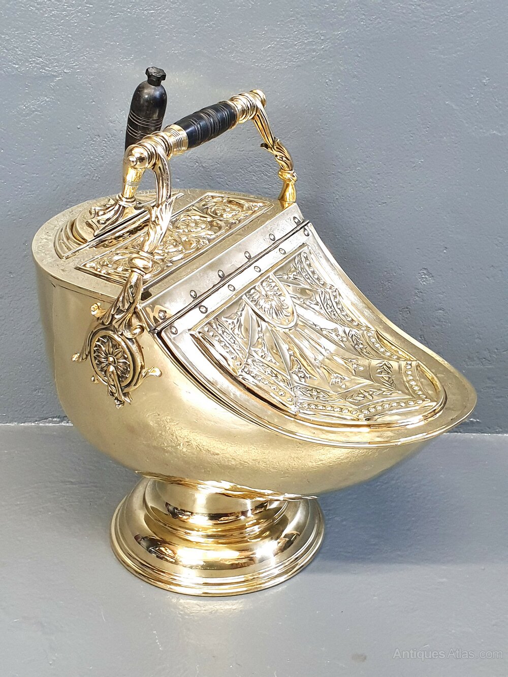 Antiques Atlas Victorian Brass Coal Scuttle & Shovel