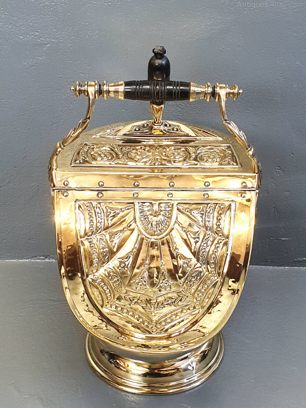 Antiques Atlas Victorian Brass Coal Scuttle & Shovel