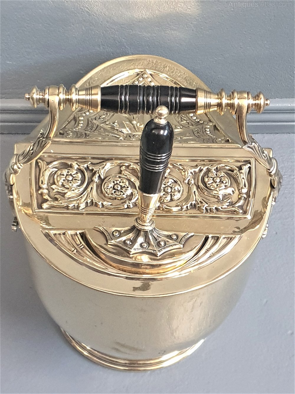 Antiques Atlas Victorian Brass Coal Scuttle Coal Helmet