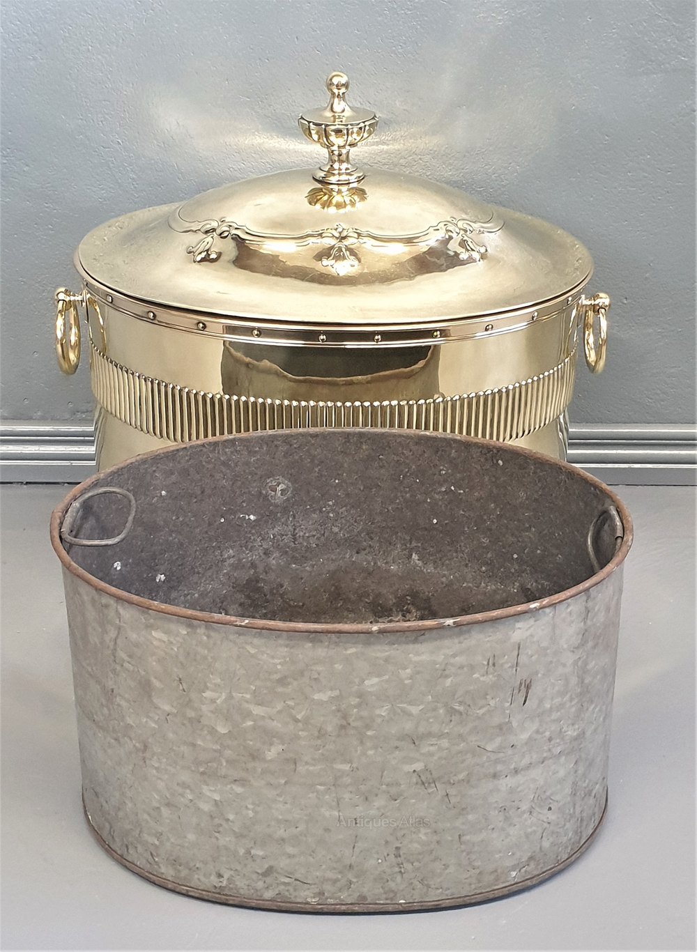 Antiques Atlas Victorian Brass Coal / Log Bin
