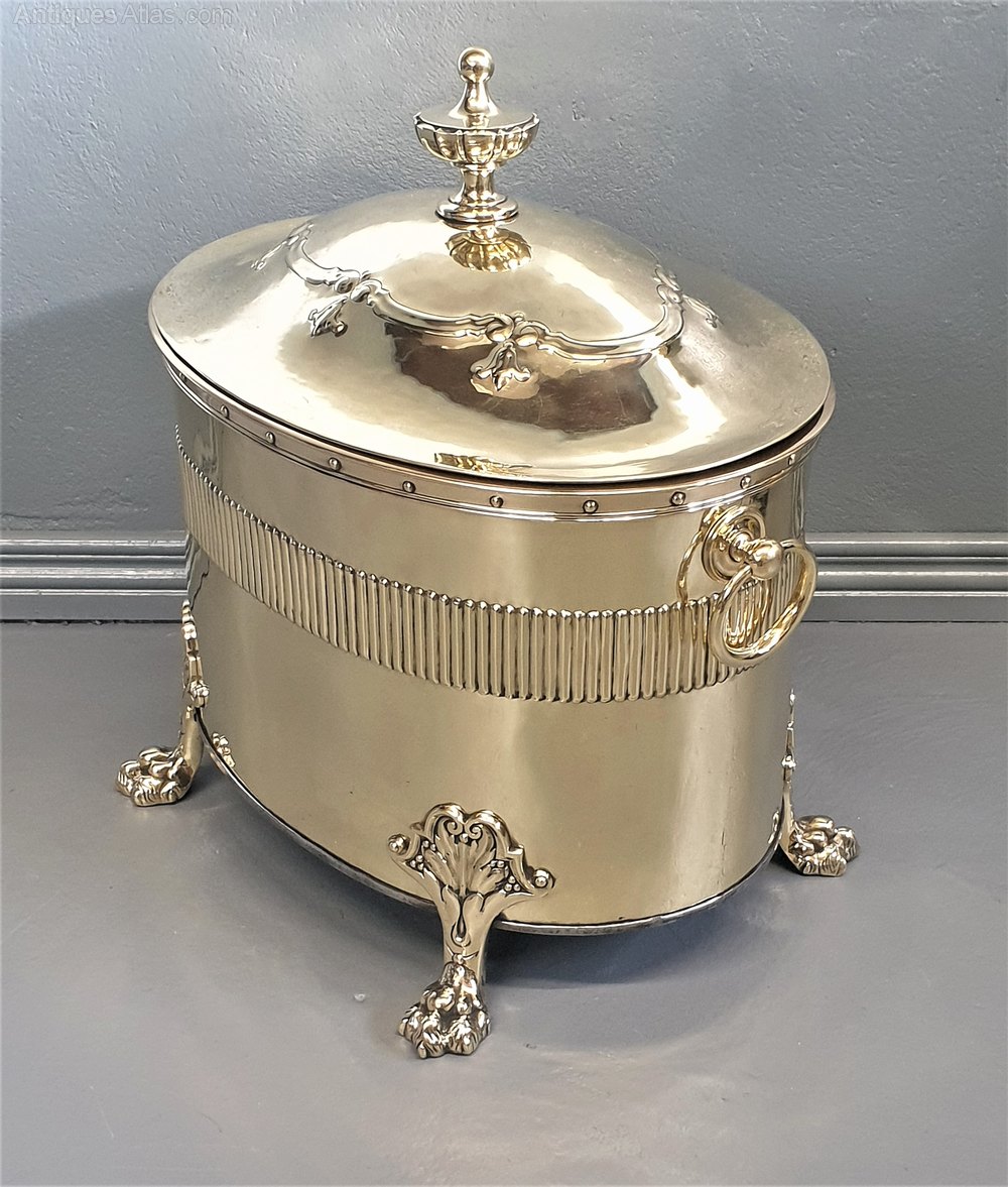 Antiques Atlas Victorian Brass Coal / Log Bin