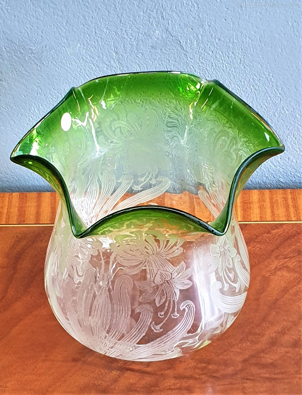 Antiques Atlas Victorian Green Oil Lamp Shade