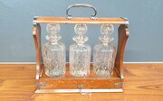 Victorian Oak Tantalus.