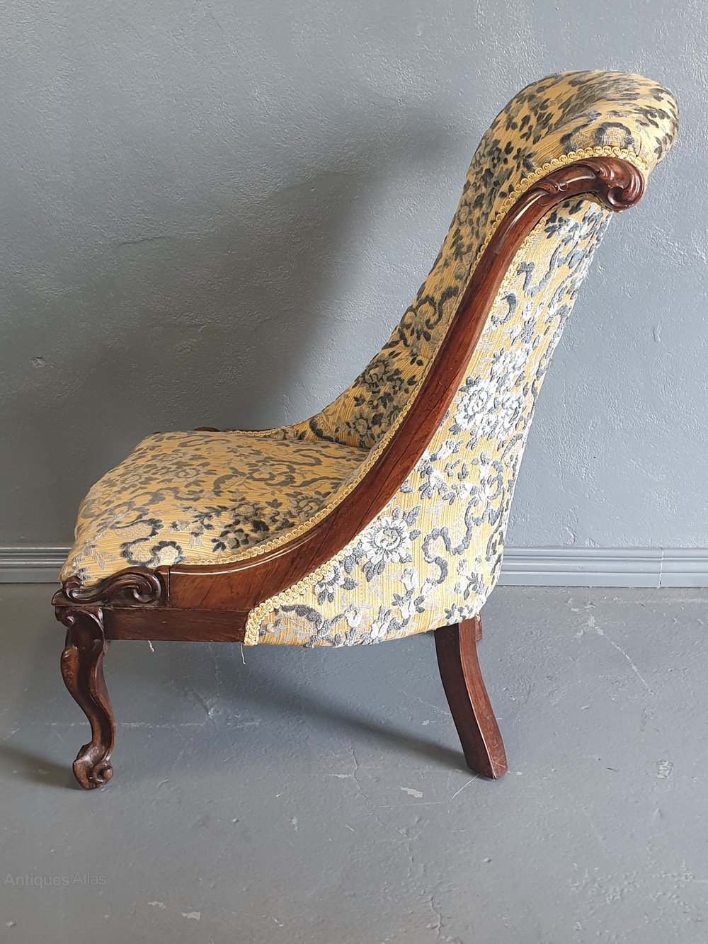 Victorian Rosewood Nursing /Slipper Chair Antiques Atlas