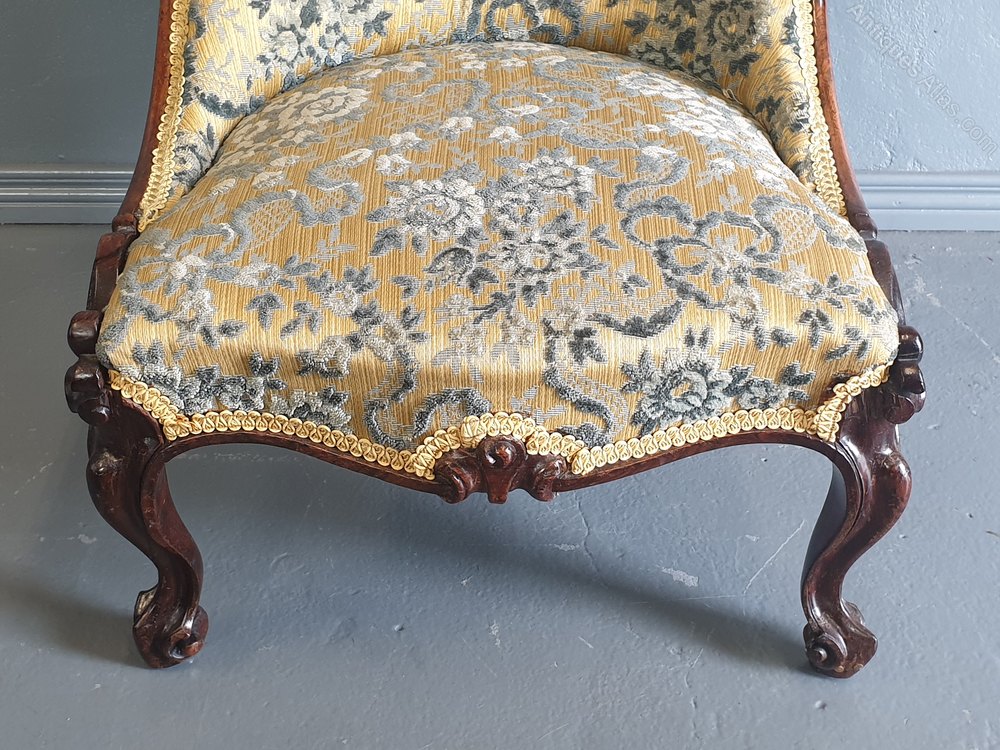 Victorian Rosewood Nursing /Slipper Chair Antiques Atlas