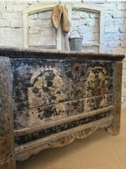 French Folk Art Painted Chest
