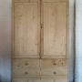 Large Antique Pine Linen Press Dresser
