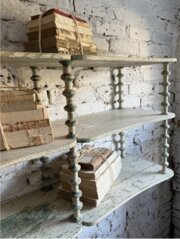 Large Cotton Reel Distressed Painted Shelf