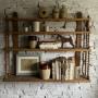 Large Set Of Antique Bobbin Wall Shelves