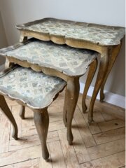 Nested Vintage Florentine Tables - Set Of Three