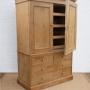 Pine Linen Press With Pull Out Drawers