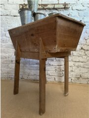 Primitive French Elm Dough Bin / Butchers Block