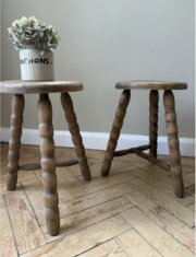Rustic French Stools - Pair