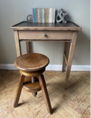 Small French Desk With Leather Top