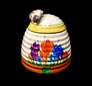 Clarice Cliff Crocus Beehive Honey Pot
