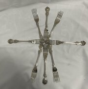  Heavyweight Antique German 800 Solid Silver Forks