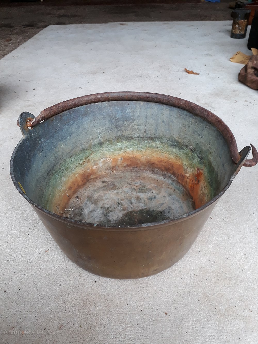 Antiques Atlas 2 Large Victorian Brass Jam Pan,s