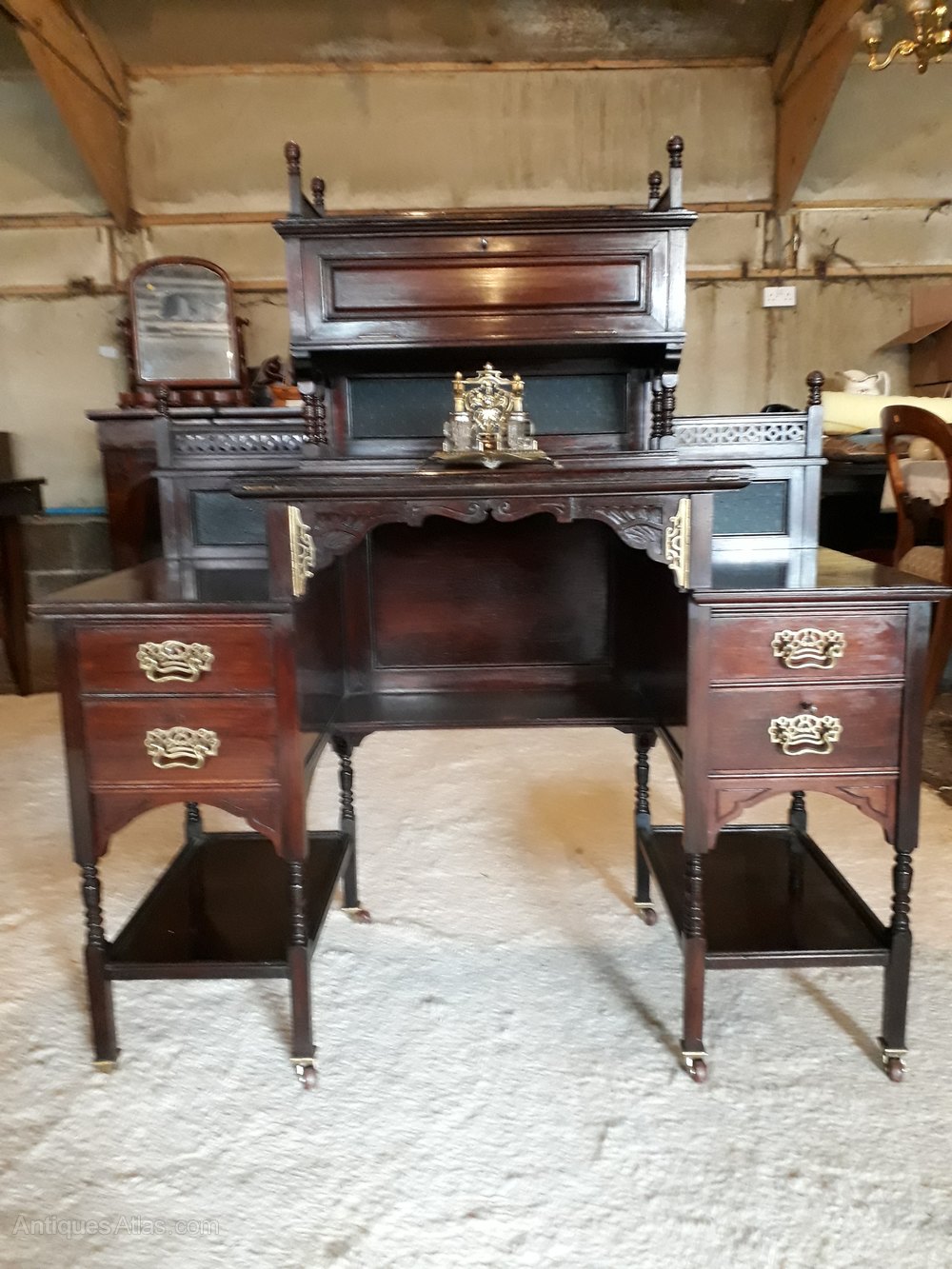 Aesthic Rosewood & Walnut Deco Writing Desk SALE ! Antiques Atlas