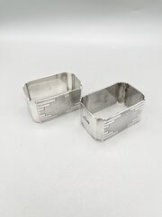 2 X Art Deco Silver Napkin Rings, J.Smith, 1934