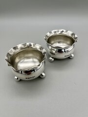 2 X Edwardian Silver Salts, Walker & Hall, 1908