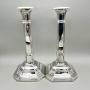 2 x George V Silver Candlesticks, Asprey, 1911