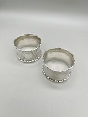 2 X George V Silver Napkin Rings, Chester, 1923